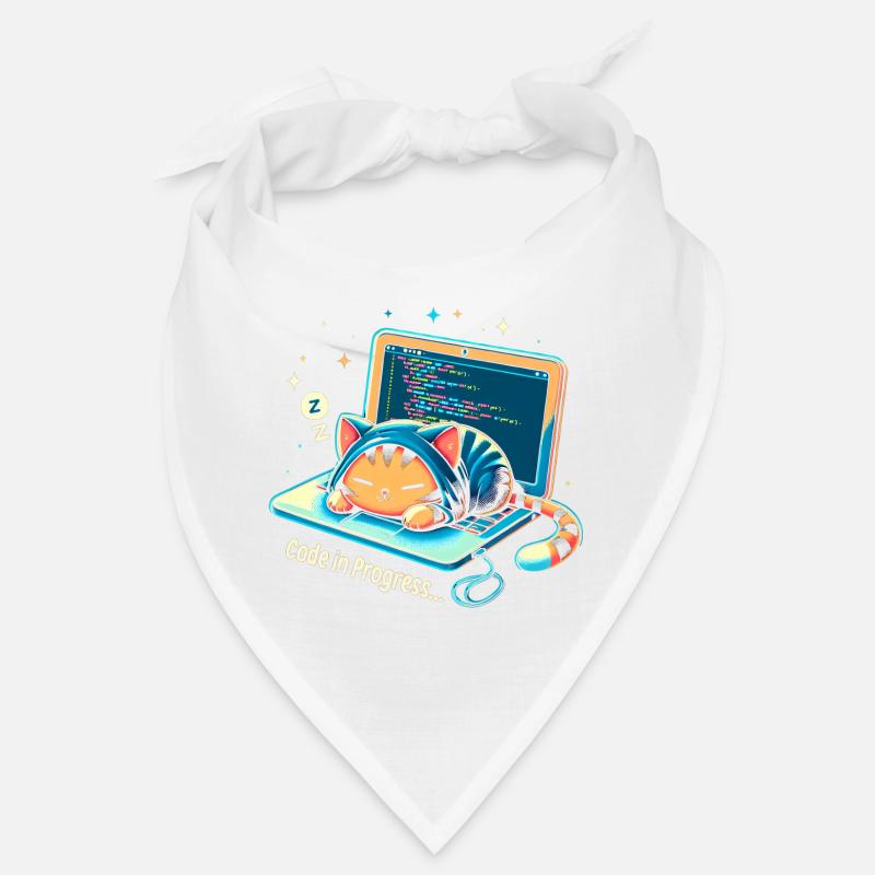 Code en cours d’élaboration. - Programmation des chats - Bandana - blanc