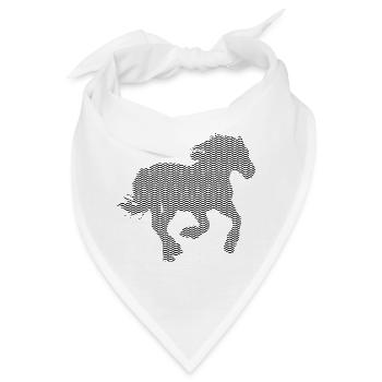 PFERD. FOHLEN. STUTE. TIER. TIERE. NATUR. - Bandana - Weiß - Vorne