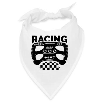 Racing Lenkrad Formel gaming Rennsport simracer - Bandana - Weiß - Vorne