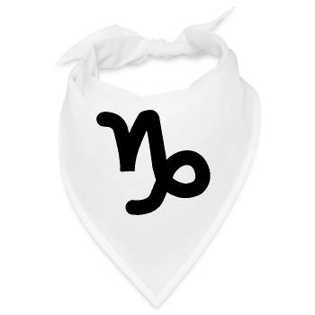 Steinbock Steinbock Steinbock Sternzeichen - Bandana - Weiß - Vorne