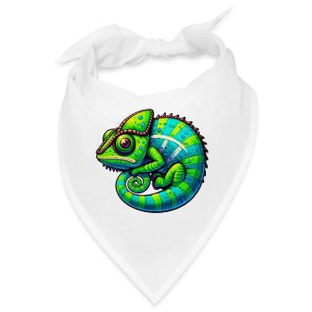 Chamäleon - Bandana - Weiß - Vorne