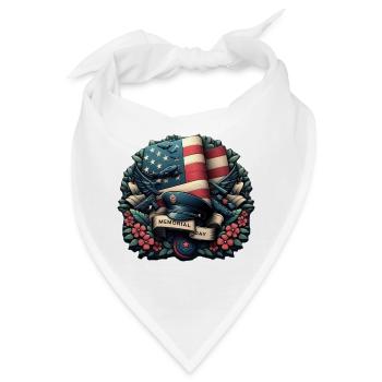 Gedenke und Ehre - Bandana - Weiß - Vorne