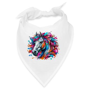 Pferd - Bandana - Weiß - Vorne