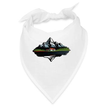 Schweizer Berge - Bandana - Weiß - Vorne