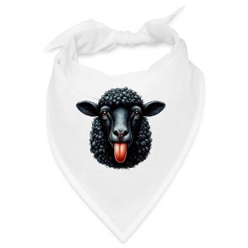 Rebellische Familie schwarzes Schaf macht Zunge - Bandana - Weiß - Vorne