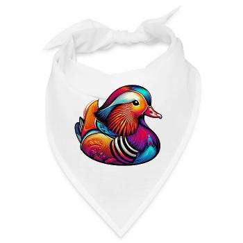 Mandarinente - Bandana - Weiß - Vorne