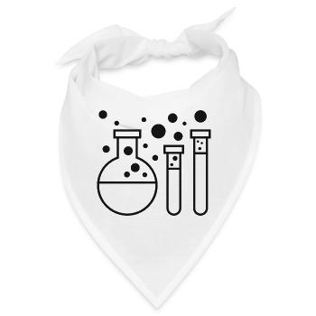 Chemie-Experiment Reagenzgläser - Bandana - Weiß - Vorne