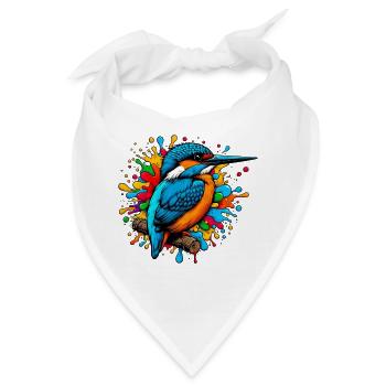 Eisvogel - Bandana - Weiß - Vorne
