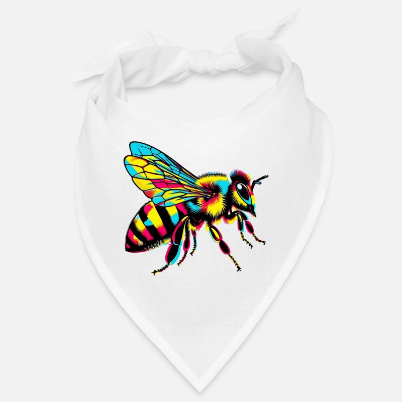 Biene - Bandana - Weiß