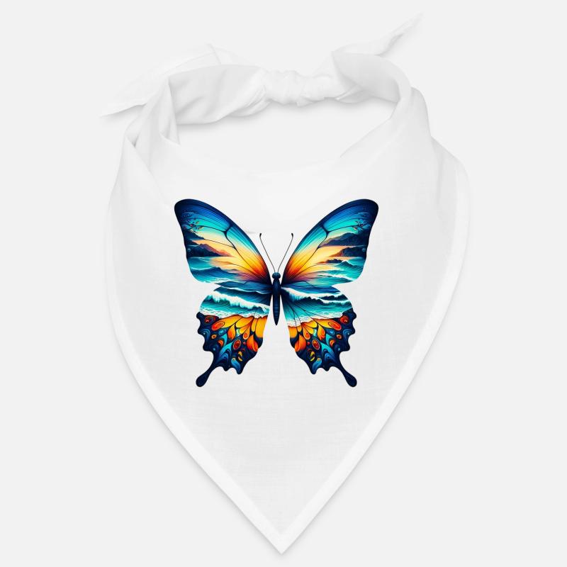 Schmetterling - Bandana - Weiß