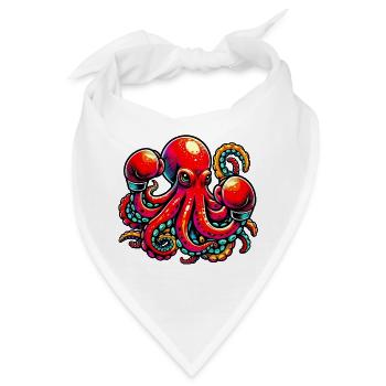 Krake - Bandana - Weiß - Vorne