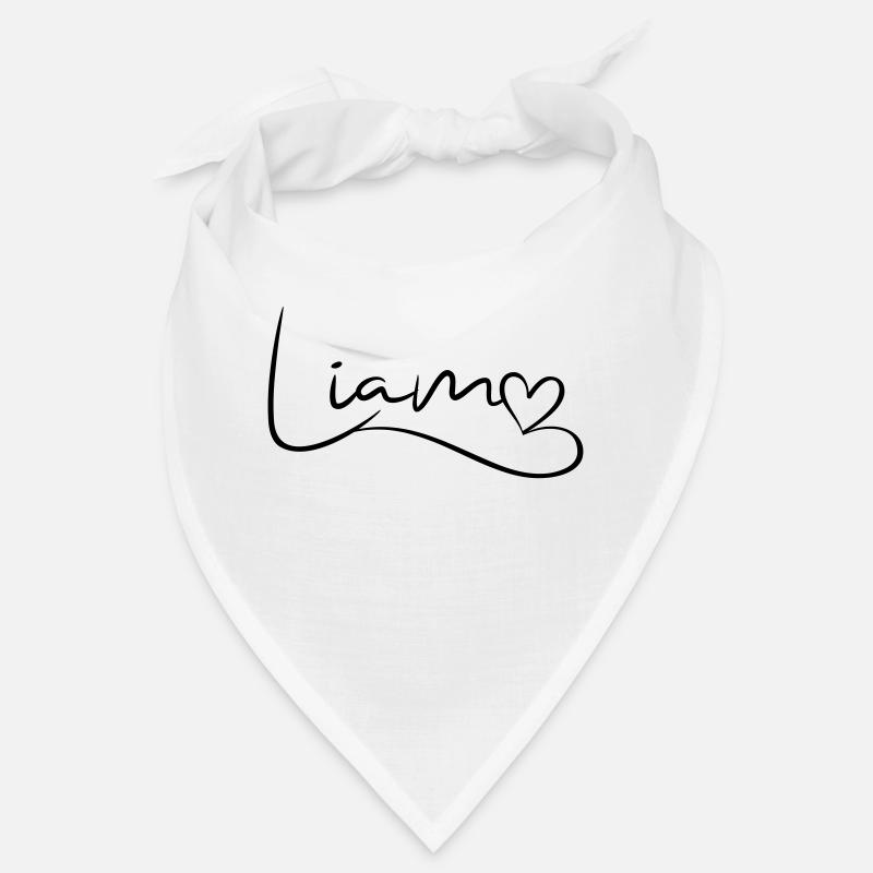 Liam Nom Prénom Coeur Décor Bandana