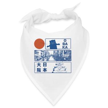 Osaka Japan Mono - Bandana - Weiß - Vorne