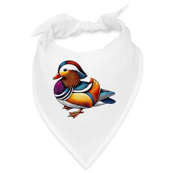 Mandarinente - Bandana - Weiß - Vorne
