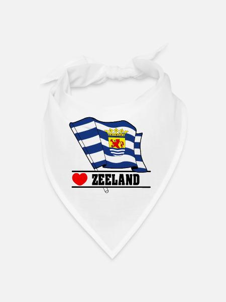 Flagge Zeeland Herz ZEELAND - Bandana - Weiß - Vorne