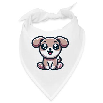 Niedlicher Hund - Bandana - Weiß - Vorne