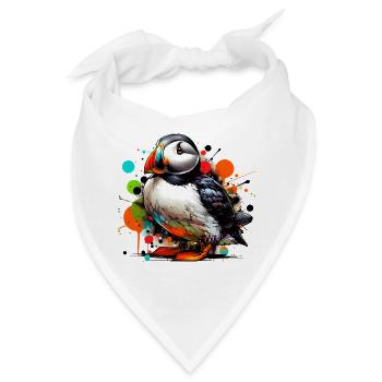 Papageitaucher - Bandana - Weiß - Vorne