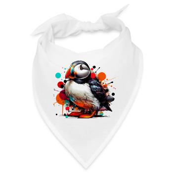 Papageitaucher - Bandana - Weiß - Vorne