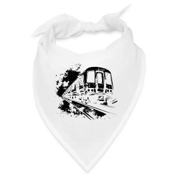 Zug Farbkleckse - Bandana - Weiß - Vorne