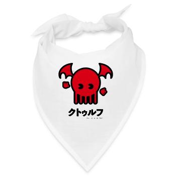 Kawaii Japanisch Cthulhu - Bandana - Weiß - Vorne