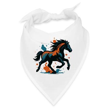 Pferd - Bandana - Weiß - Vorne