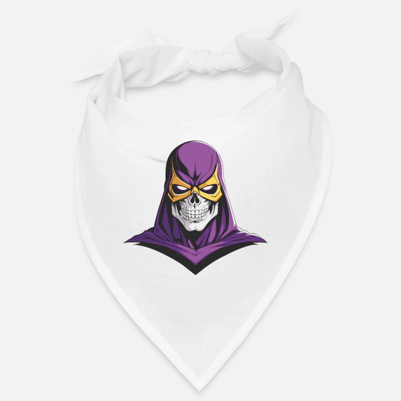 Le Crâne Musclé Super-Héros Violet Bandana