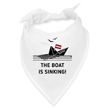 The Boat Is Sinking! (Austria / Österreich / POS) - Bandana - Weiß - Vorne