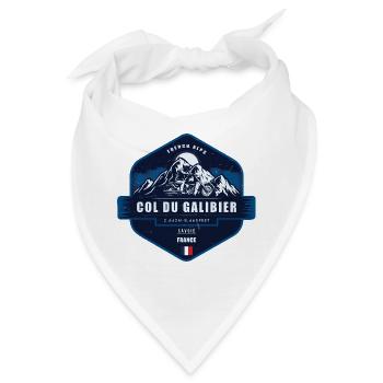 Col du Galibier, Motorradpass, Savoyen, Frankreich - Bandana - Weiß - Vorne