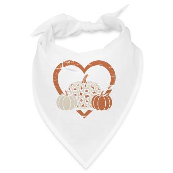 Leopard-Print Kürbis - Bandana - Weiß - Vorne
