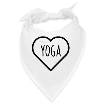 Yoga-Liebhaber - Bandana - Weiß - Vorne