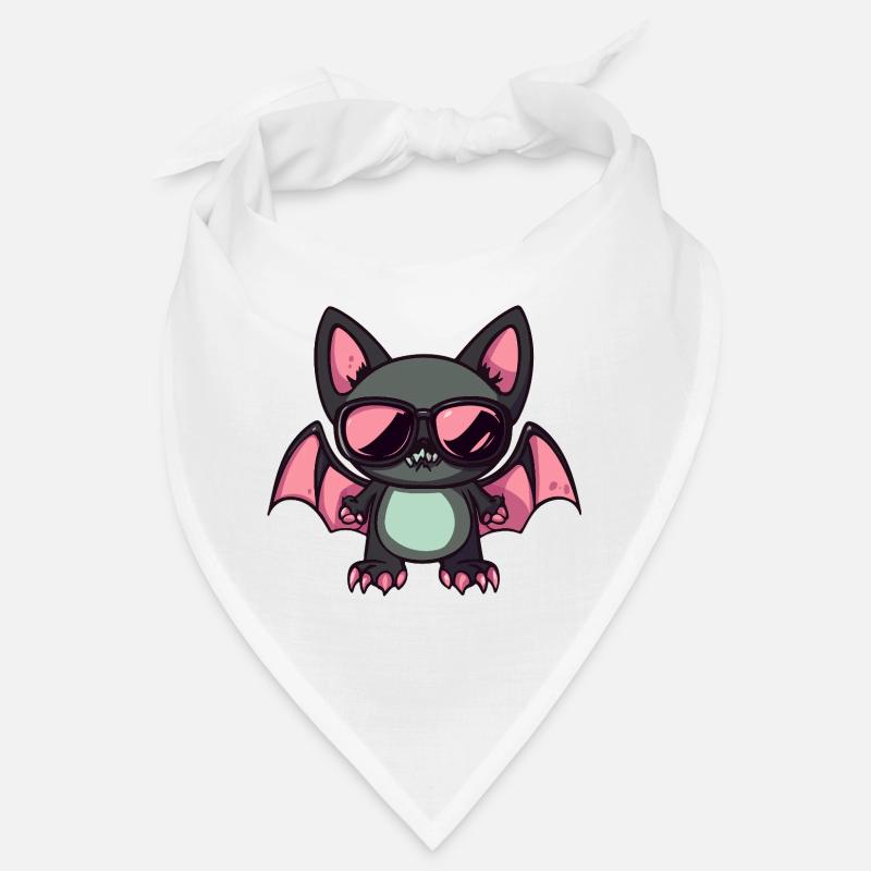 Chat vampire mignon avec des lunettes de soleil Bandana