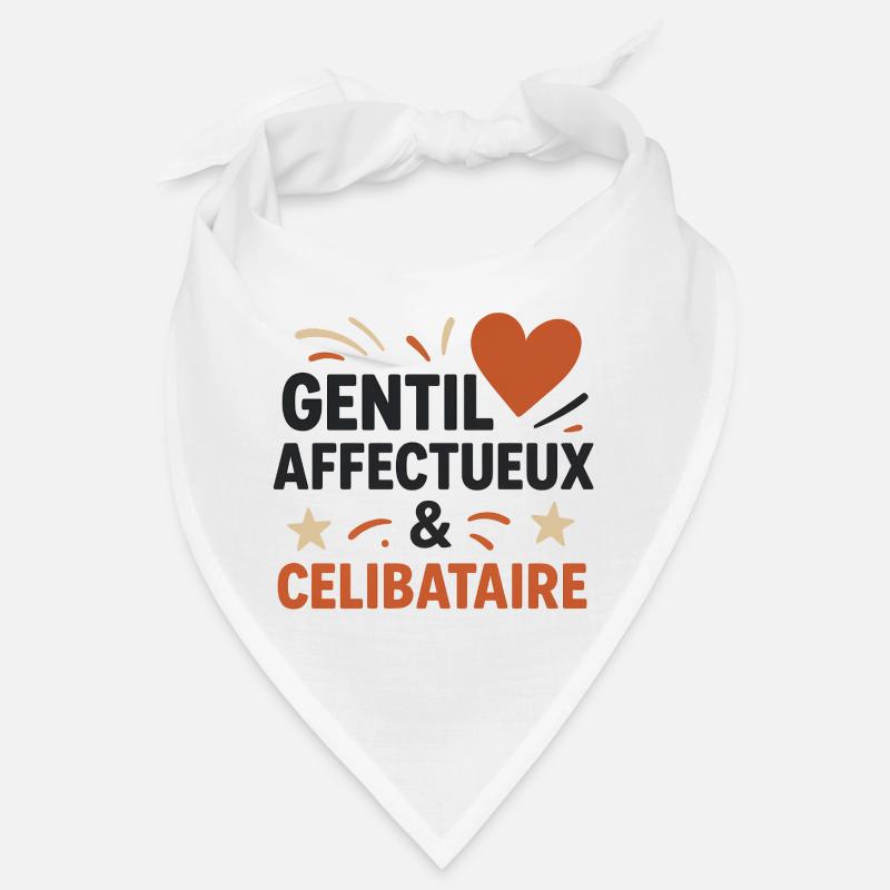 Design message amical pour célibataires Bandana