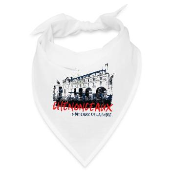 Château de la Loire, Chateau de Chenonceaux - Bandana - Weiß - Vorne