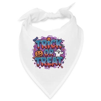 Halloween T-Shirt Süßes oder Saures. - Bandana - Weiß - Vorne