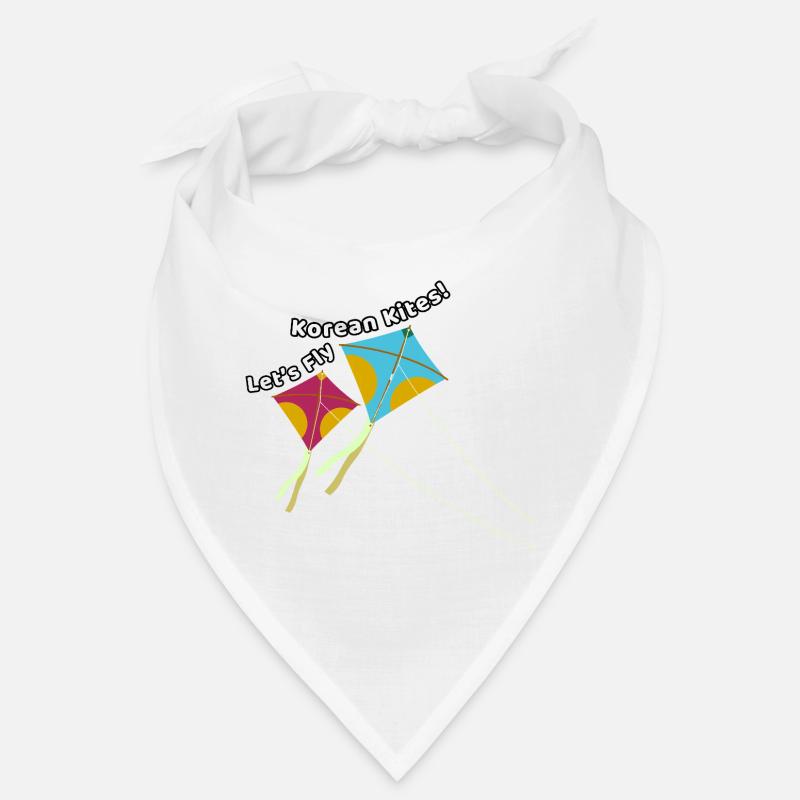 Let’s fly Korean kites – Drachen Design - Bandana - Weiß