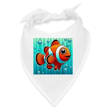 Clownfisch - Bandana - Weiß - Vorne