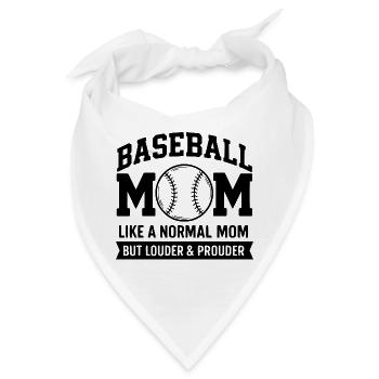 Stolze Baseball-Mutter Zitat Baseball-Mutter - Bandana - Weiß - Vorne