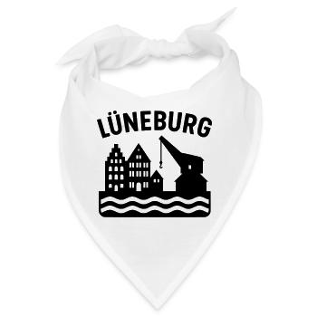 Lüneburg Hafen Kran Salz Stadt Uni  - Bandana - Weiß - Vorne