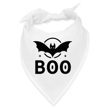 BOO - Fledermaus - Bandana - Weiß - Vorne