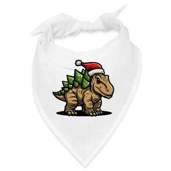 Dinosaurier stegosaurus Weihnachten - Bandana - Weiß - Vorne