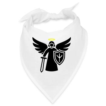 krieger engel piktogramm schild - Bandana - Weiß - Vorne
