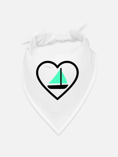 Cuore Vela – Passione Navigazione - Bandana - white - Front
