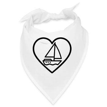 Cuore Vela – Passione Navigazione - Bandana - Weiß - Vorne