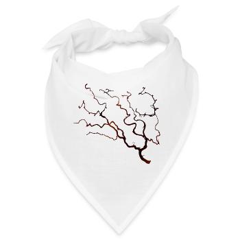 Korkenzieher-Haselzweig in warmem Braunton - Bandana - Weiß - Vorne
