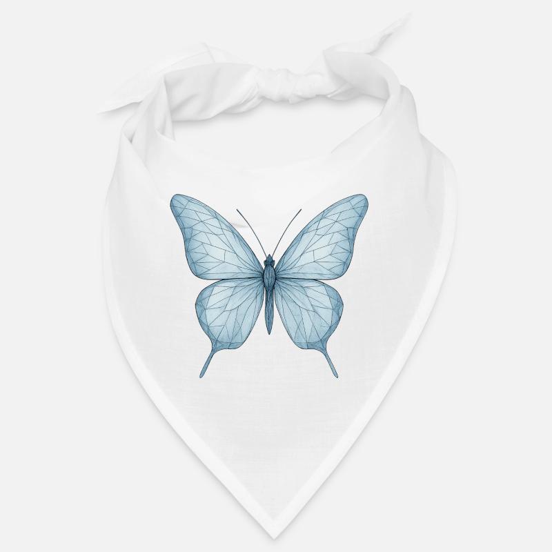 Papillon géométrique bleu Bandana