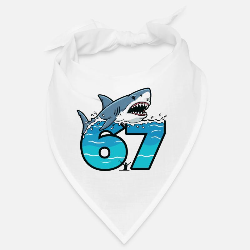 Un requin au-dessus d’une vague de 67 Bandana