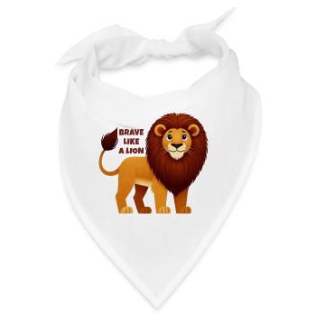 Tapferer Leo und Sunmane - Bandana - Weiß - Vorne