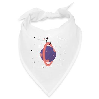 Planet am Haken (1/3) - Bandana - Weiß - Vorne
