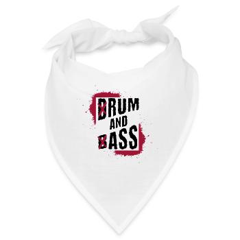 Drum and Bass | Rum and Ass - Bandana - Weiß - Vorne
