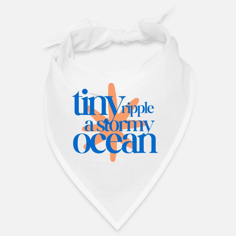Tiny ripple in a stormy ocean (coral background) Bandana